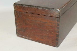 19TH C DOCUMENT BOX IN QUARTER SAWN OAK DELICATE DOVETAILS AND OLD SURFACE 3