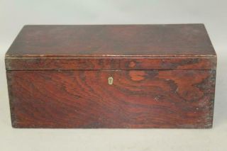 19TH C DOCUMENT BOX IN QUARTER SAWN OAK DELICATE DOVETAILS AND OLD SURFACE 4
