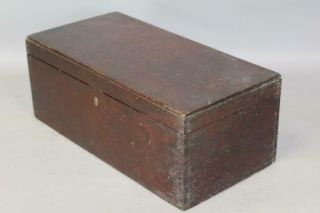 19TH C DOCUMENT BOX IN QUARTER SAWN OAK DELICATE DOVETAILS AND OLD SURFACE 5