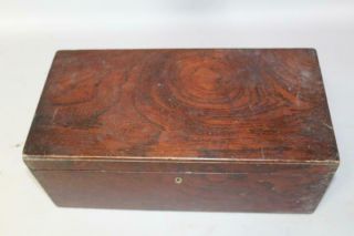 19TH C DOCUMENT BOX IN QUARTER SAWN OAK DELICATE DOVETAILS AND OLD SURFACE 6