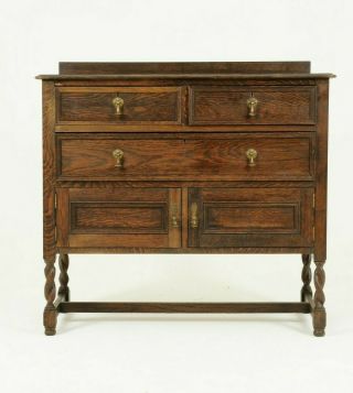 Antique Vanity,  Antique Oak Dresser,  Jacobean Revival,  Tiger Oak,  1910,  B1335