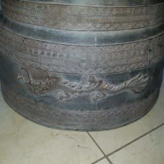 40,  yr old Bronze Chinese Dragon Rain Drum 22 