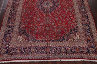 LARGE TRADITIONAL FLORAL ORIENTAL AREA RUG HAND - KNOTTED RED WOOL CARPET 10x14 5