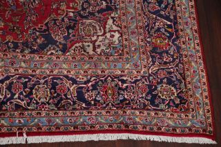 LARGE TRADITIONAL FLORAL ORIENTAL AREA RUG HAND - KNOTTED RED WOOL CARPET 10x14 6