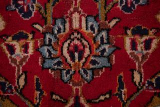LARGE TRADITIONAL FLORAL ORIENTAL AREA RUG HAND - KNOTTED RED WOOL CARPET 10x14 8