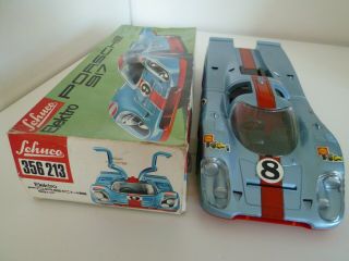 VINTAGE SCHUCO ELEKTRO 356 213 PORSCHE 917 GULF RACING BATTERY OPERATED 1970s 3