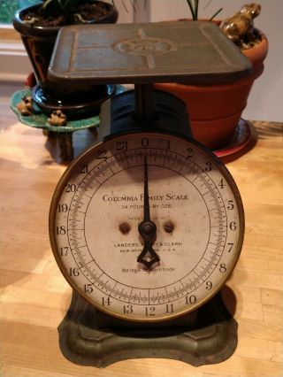 Columbia Family Scale - Vintage, .  Weighs To 24 Lbs.