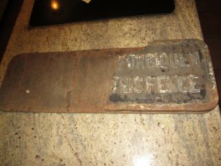 unusual antique cast iron No Trespass FENCE sign RARE 6