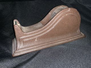 Vintage Texcel Tape Dispenser,  Cast Iron,  Art Deco,  General Store/Mercantile 10