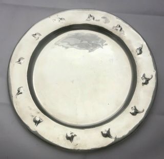 Extremely Rare & Early Hand Wrought Card Tray Or Salver By Archibald Knox 0111