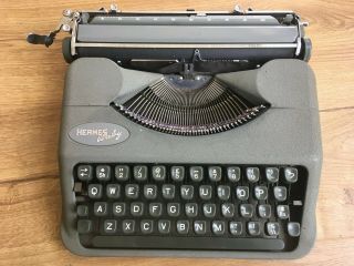 Hermes Baby Typewriter 1949 Old Swisse Typewriter Good