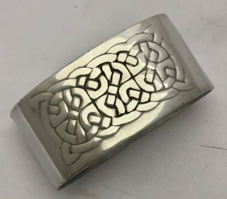 Rare Liberty & Co Tudric Pewter Celtic Knot Napkin Ring By Archibald Knox 0935