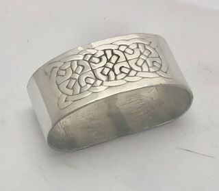 rare liberty & co tudric pewter celtic knot napkin ring by archibald knox 0935 2