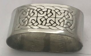 rare liberty & co tudric pewter celtic knot napkin ring by archibald knox 0935 3