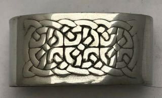 rare liberty & co tudric pewter celtic knot napkin ring by archibald knox 0935 4