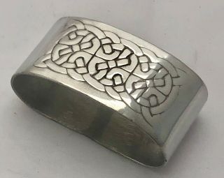 rare liberty & co tudric pewter celtic knot napkin ring by archibald knox 0935 5