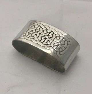 rare liberty & co tudric pewter celtic knot napkin ring by archibald knox 0935 6