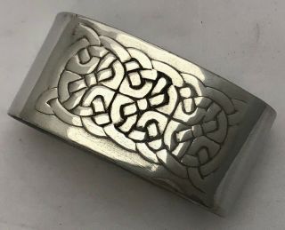 rare liberty & co tudric pewter celtic knot napkin ring by archibald knox 0935 7