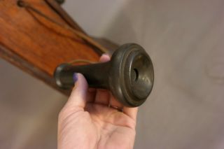 Antique EDWARDIAN Era GENERAL STORE Old OAK Ring Box CRANK Style WALL TELEPHONE 7