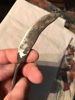 Revolutionary War 18th Century Forged Iron American Patch Skinning Knife 2