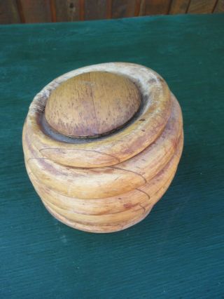 Vintage Hat Mold Stretcher Antique Wood Millinery Form 24 