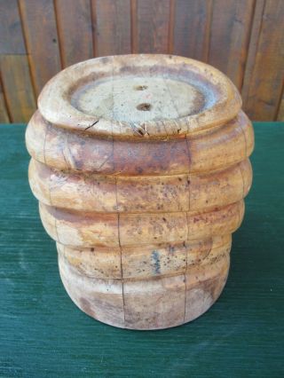 Vintage Hat Mold Stretcher Antique Wood Millinery Form 24 