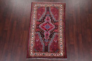 Geometric Tribal Zanjan Persian Area Rug hand - Knotted Oriental Wool Carpet 4x6 3