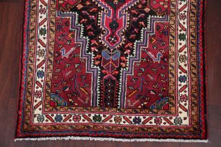 Geometric Tribal Zanjan Persian Area Rug hand - Knotted Oriental Wool Carpet 4x6 5