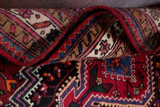 Geometric Tribal Zanjan Persian Area Rug hand - Knotted Oriental Wool Carpet 4x6 8