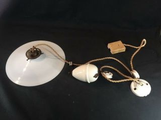 Antique French Counterweight Ceiling Light (ref F085)