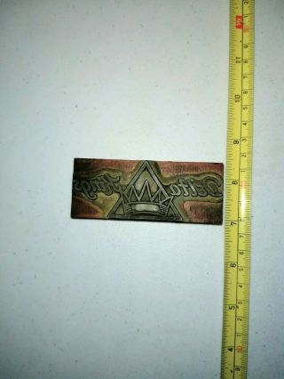 Vintage Letterpress Printing Block Delta Kings High School? Stockton CA? 2