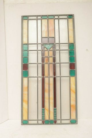 3 Antique Arts Crafts Mission Stained Leaded Glass Windows Panels panes art deco 2