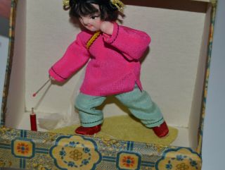 RARE VINTAGE RED CHINA TOY GIRL DOLL - MIB 8