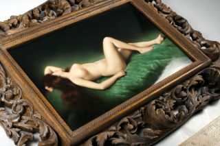 KPM Porcelain Plaque full Nude beauty Bach,  Asti,  hand painted,  Signed 19th C. 2