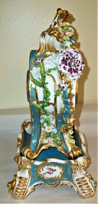 Jacob Petit Porcelain 2 Piece Mantle Clock Vargufts et Laval 1827 Movement. 3