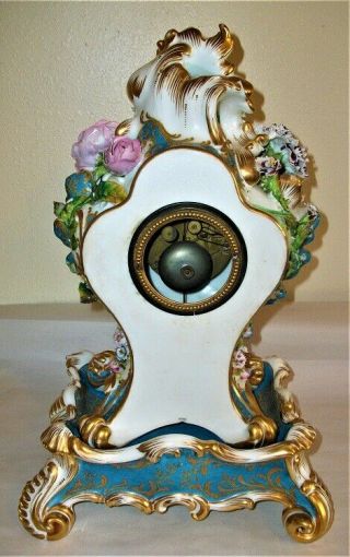 Jacob Petit Porcelain 2 Piece Mantle Clock Vargufts et Laval 1827 Movement. 8