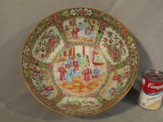 Antique Chinese Export Rose Medallion 13 " Punch Bowl