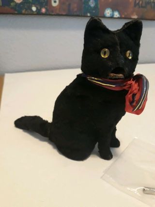 Antique Automaton Clockwork Black Cat Toy
