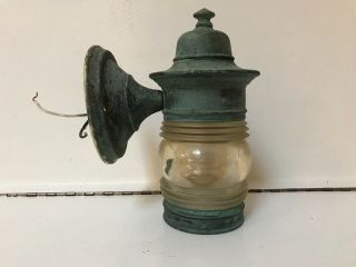 Antique Turquoise Copper Porch Sconce Light Fixture Vintage Outdoor Lantern 2