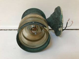 Antique Turquoise Copper Porch Sconce Light Fixture Vintage Outdoor Lantern 5