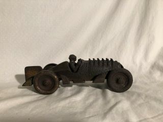 Hubley Cast Iron Race Car Authentic Hubley Racer 10 3/4 inches long 2