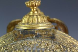 Antique French Enamel Porcelain Dial Gilt Bronze Mount Lion Paw Mantle Clock NJW 9