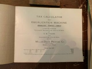 Antique 1890 ' s Hyatt Tax Calculator And Equalization Machine 5