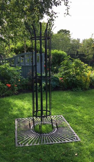 QUALITY ANTIQUE WROUGHT IRON GARDEN TREE GUARD CAST IRON ROOT COVER 4