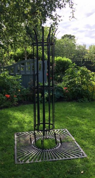 QUALITY ANTIQUE WROUGHT IRON GARDEN TREE GUARD CAST IRON ROOT COVER 5