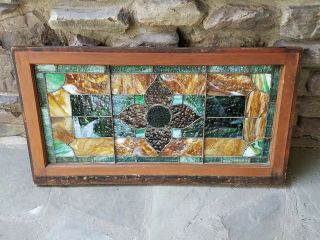 ANTIQUE STAINED GLASS WINDOW,  COAL TOWN PA,  early 1900s 3