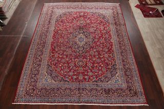 Vintage Traditional Floral RED Oriental Area Rug Hand - Knotted WOOL Carpet 10x13 3