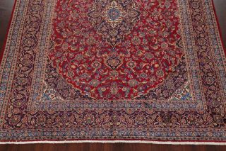 Vintage Traditional Floral RED Oriental Area Rug Hand - Knotted WOOL Carpet 10x13 6