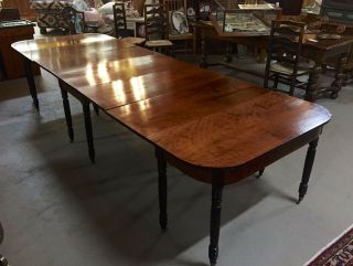 Antique 3 - Part Federal/Sheraton Mahogany Dining/Banquet Table c1820s—Magnificent 2