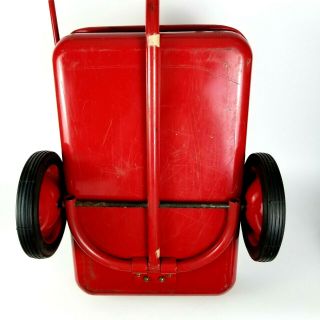 BMC Dump Cart Pedal Car Attachment Metal Pressed Steel Trailer Red Wagon 12